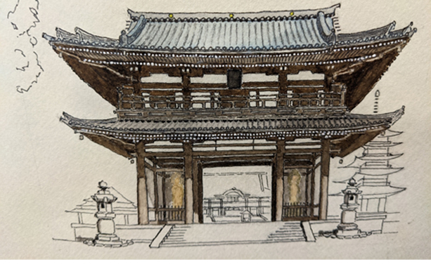 掛紙には、立派な日泰寺山門を描き覚王山のお土産としてもピッタリです